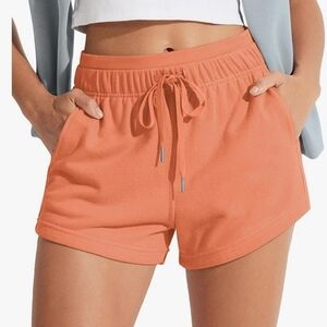 ODODOS Women's Sweat Shorts with Pockets Cotton French Terry Drawstring